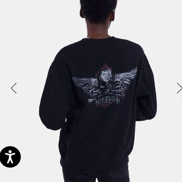 The Kooples BLACK SWEATSHIRT WITH SCREEN PRINT size 1 NWT - Picture 16 of 16